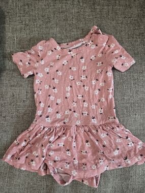 Posh Peanut Floral Daisy Skirted Romper Dress | 3-6M